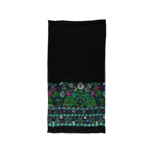 Roberto Cavalli Zwart en Multikleur Bloemenprint Sjaal - '10s