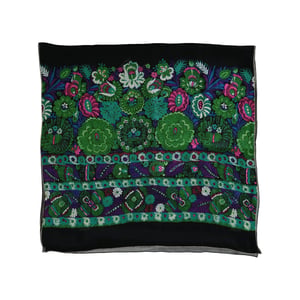 Roberto Cavalli Zwart en Multikleur Bloemenprint Sjaal - '10s