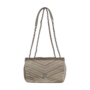 Chanel Versierde 'Chain Sequins' Chevron Flap Bag - '10s