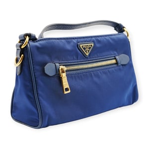Prada Blauwe Nylon Schoudertas - '10s