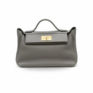 Hermès 24/24 Etain Togo Leer Tas - '10s
