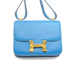 Hermès Constance 24 Blauwe Zanzibar Evercolor Leren Tas - '10s