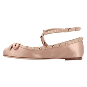 Valentino Rockstud Satijnen Ballerina's Nude