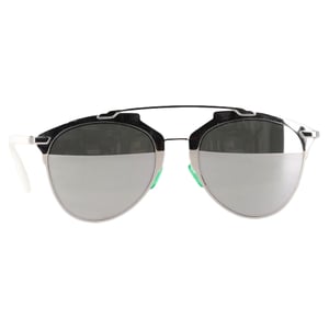 Dior Weerspiegelde Piloten Zonnebril in Zilver Metaal