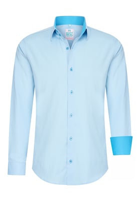 Pastelkleurig overhemd S - 6XL Slim Fit Katoenen stretch