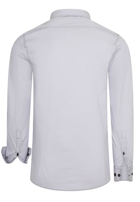 Slim fit overhemd met lange mouwen en contrasterende stiksels