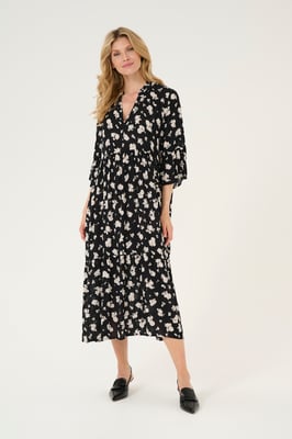 Jurk A-shape black white