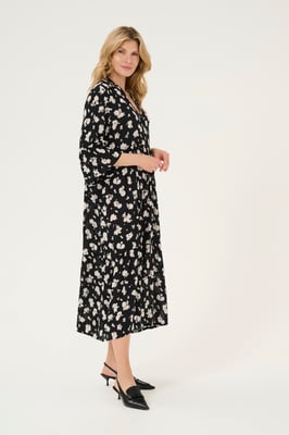 Jurk A-shape black white