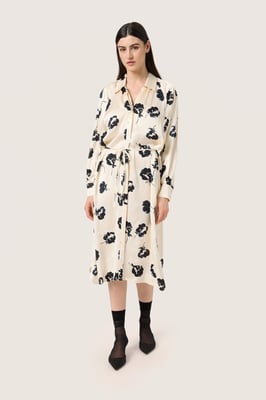 Jurk Loose fit black white