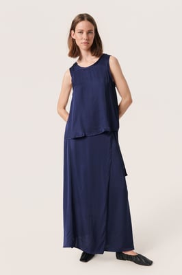 Mouwloos shirt Regular fit Night Sky dark blue