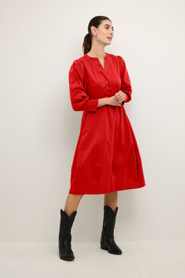 Jurk Feminine Fiery Red