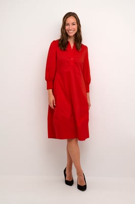 Jurk Feminine Fiery Red