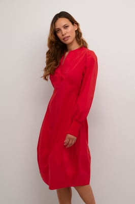 Jurk Feminine Fiery Red