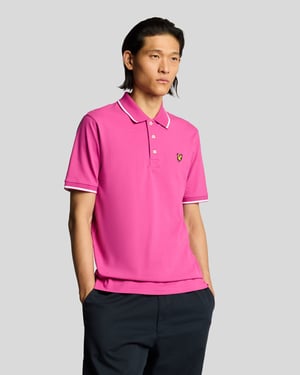 Lyle & Scott Polo Shirt met Tipped - Turquoise