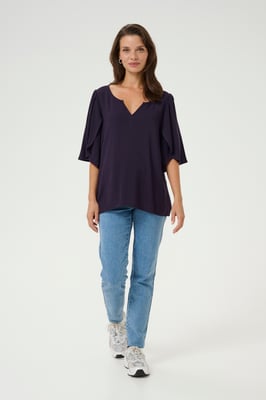 Blouse met korte mouwen Loose fit Dawn Purple
