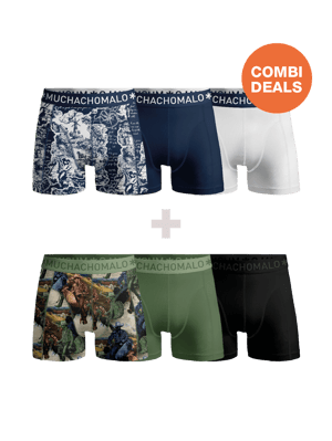 Muchachomalo Heren Boxershorts - 3+3 Pack - Mannen Onderbroeken