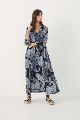 Jurk Relaxed fit Dark Navy Paisley dark blue