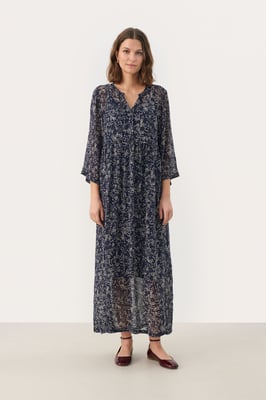 Jurk Relaxed fit Dark Navy Scattered Flower dark blue