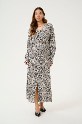 Jurk Loose fit Black Oyster/Moonstruck Animal dark grey