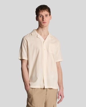 Lyle & Scott Broderie Resort Shirt - Beige