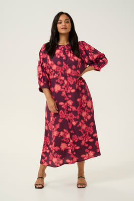 Jurk Regular fit Red Tone Graphic Print multicolour