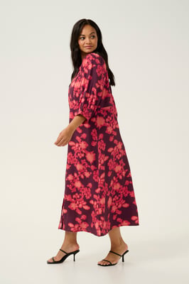Jurk Regular fit Red Tone Graphic Print multicolour