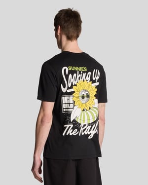 Lyle & Scott Zonnebrillen Pool Bar Grafisch T-Shirt - Zwart