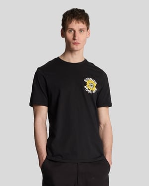Lyle & Scott Zonnebrillen Pool Bar Grafisch T-Shirt - Zwart