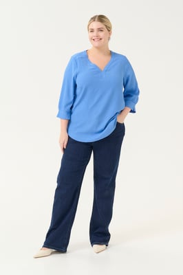 Blouse met lange mouwen Regular fit Ebb and Flow blue