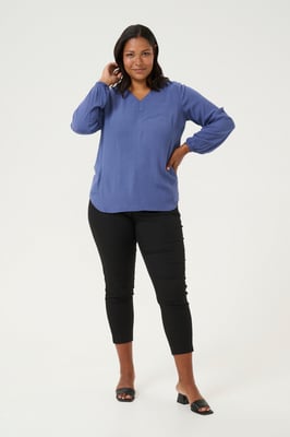 Blouse met lange mouwen Regular fit Blue Indigo