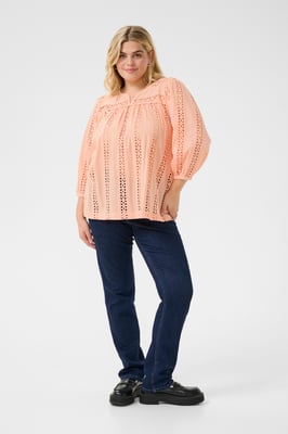 Blouse met lange mouwen Regular fit Peach 