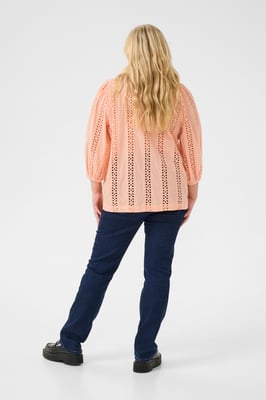 Blouse met lange mouwen Regular fit Peach 