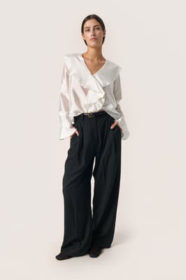 Blouse met lange mouwen Loose fit Whisper White