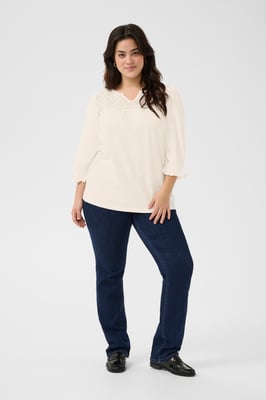 Blouse met lange mouwen Regular fit Chalk white