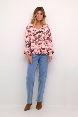 Blouse met lange mouwen Regular fit Blurred Rose