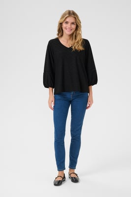 Blouse met lange mouwen Regular fit Black Deep CC. black