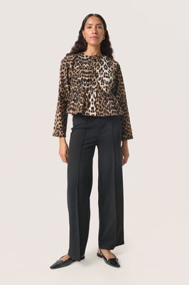 Blouse met lange mouwen Feminine Leopard Pattern leopard