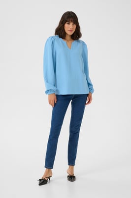 Blouse met lange mouwen Regular fit Forever Blue CC light blue