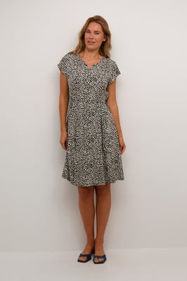 Jurk Regular fit black white