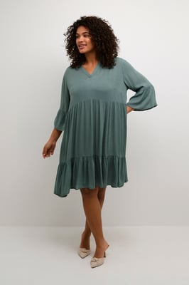 Jurk A-shape green