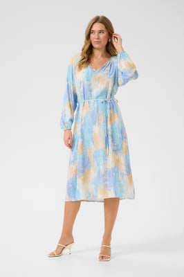 Jurk Regular fit Blue Watercolor blue multi