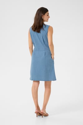 Denim Jurk Fitted blue