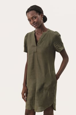 Jurk Regular fit olive