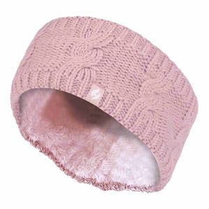 Dames Kabelgebreide Fleece Gevoerde Thermische Winter Oorwarmer Hoofdband