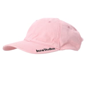 Acne Studios Twill Logo Baseball Cap in Roze Katoen