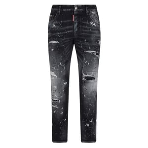 Dsquared2 Skater Jean Paint Splatter Jeans met zwarte wassing