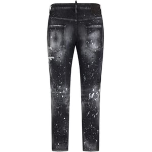 Dsquared2 Skater Jean Paint Splatter Jeans met zwarte wassing
