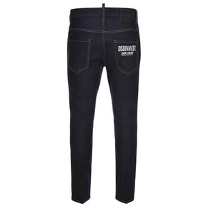 Dsquared2 Skater Jean Italiaans adreslogo marineblauwe wassing jeans