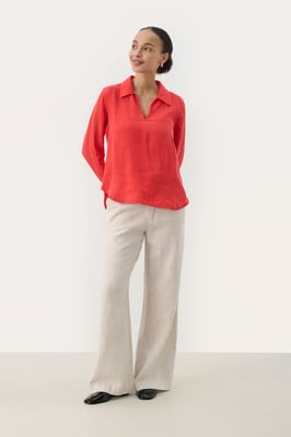 Overhemd met lang mouwen Regular fit Bittersweet red