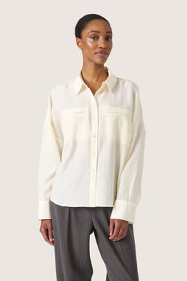 Shirt met lange mouwen Regular fit Whisper White